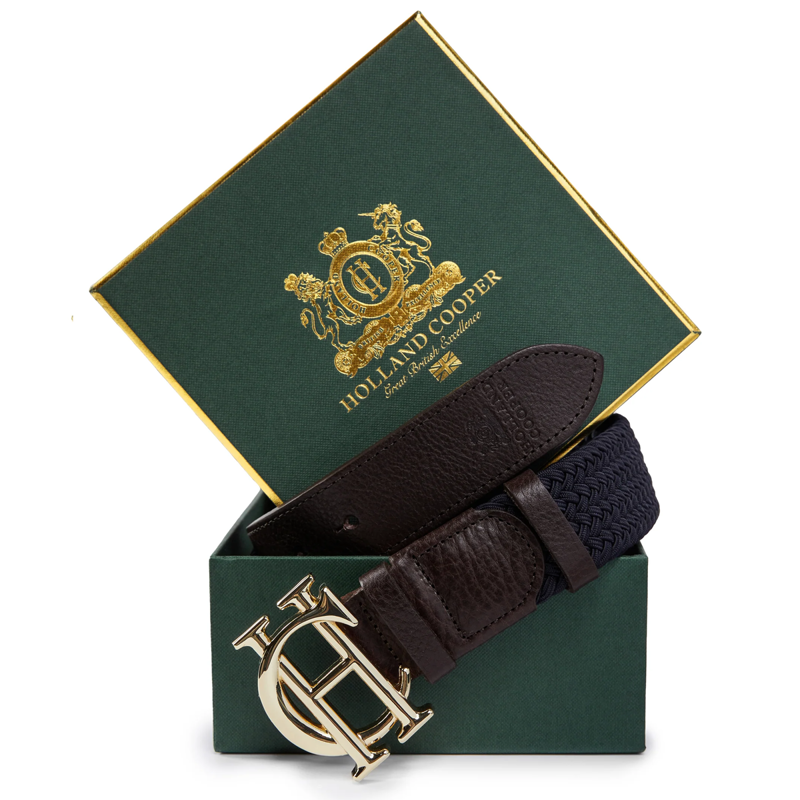 Holland Cooper HC Heritage Riding Belt - Ink Navy-1